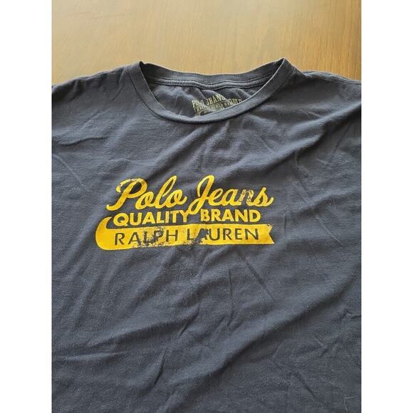 VINTAGE Polo Jeans Co Ralph Lauren Logo Graphic T-shirt Men Large Short Sleeve - Picture 4 of 15